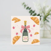 Carte Champagne et croissants (Debout devant)