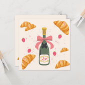 Carte Champagne et croissants (Devant/Arrière en situation)