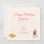 Carte Champagne et croissants (Dos)