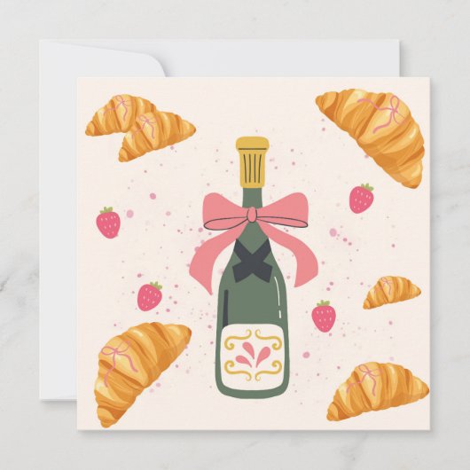Carte Champagne et croissants (Devant)