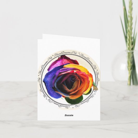 Carte Champagne et Rose (Dos)