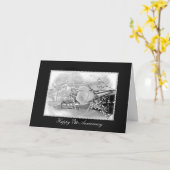 Carte Champagne et roses du 10e anniversaire (Fleur jaune)