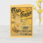 Carte "CHAMPAGNE !" Greeting card (Fleur jaune)