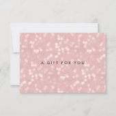 Carte Champagne rose Bokeh | Certificat cadeau (Devant)