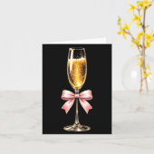 Carte Champagne With Nk Bow For Women Luxurious New Year (Fleur jaune)