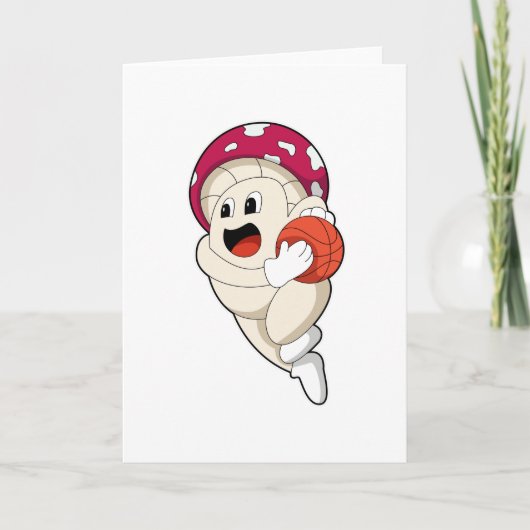 Carte Champignon au sport de basket-ball (Devant)