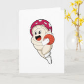 Carte Champignon au sport de basket-ball (Fleur jaune)