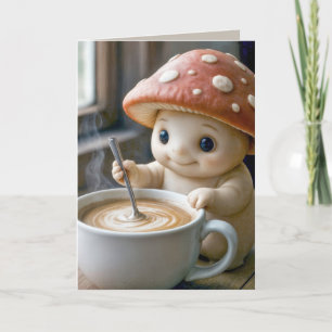 Carte Champignon d'anniversaire Munchkin Stirring Café d