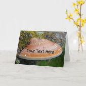 Carte champignon de support personnalisable (Fleur jaune)