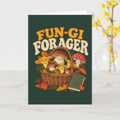 Carte Champignon Drôle de Chercheur de Fun-Gi (Fleur jaune)
