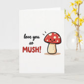 Carte Champignon Love You So Mush (Fleur jaune)