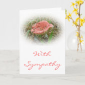 Carte Champignon rose Sympathie (Fleur jaune)