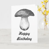Carte Champignon vintage (Fleur jaune)
