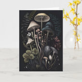 Carte Champignons Botaniques Impression Sombre Cottageco (Fleur jaune)