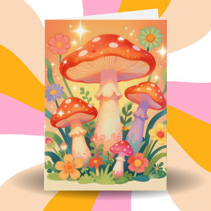 Carte Champignons Cottage Core À vos pensées