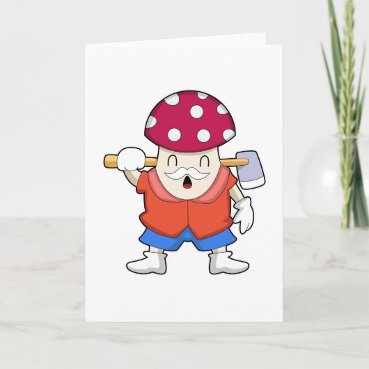 Carte Champignons en tant qu'agriculteur avec l'Ax (Devant)