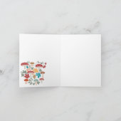 Carte Champignons et fleurs du milieu du siècle moderne  (Intérieur)