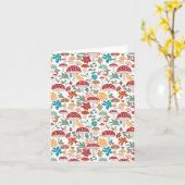 Carte Champignons et fleurs du milieu du siècle moderne  (Fleur jaune)