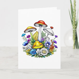 Carte Champignons magiques   Joyeux anniversaire