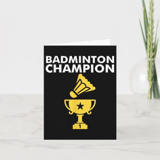 Carte Champion de badminton Birdie (Devant)