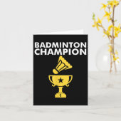 Carte Champion de badminton Birdie (Fleur jaune)