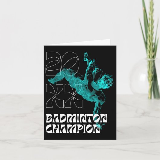 Carte Champion de Badminton Racket Tournament Winne (Devant)