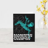 Carte Champion de Badminton Racket Tournament Winne (Fleur jaune)