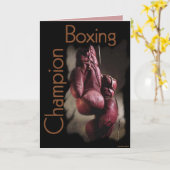 Carte Champion de boxe (Fleur jaune)