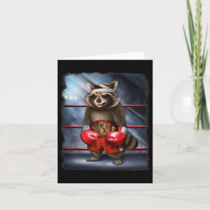 Carte Champion de boxe Raccoon Fighter