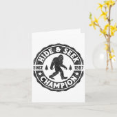 Carte Champion de cache-cache Bigfoot drôle de rétro Sas (Fleur jaune)