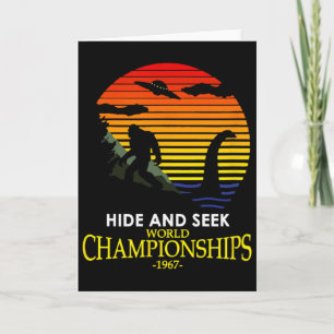 Carte Champion de cache-cache Nessie Lochness Bigfoot Yé