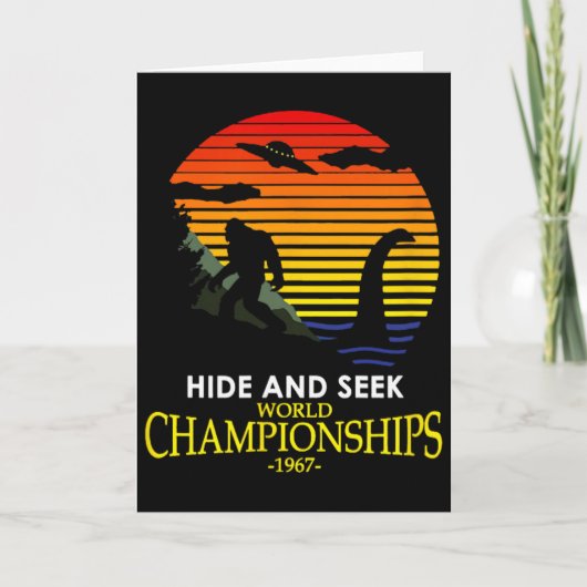 Carte Champion de cache-cache Nessie Lochness Bigfoot Yé (Devant)