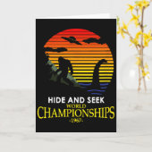 Carte Champion de cache-cache Nessie Lochness Bigfoot Yé (Fleur jaune)