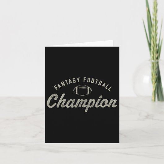 Carte Champion de Fantasy Football drôle journée de tira (Devant)