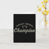 Carte Champion de Fantasy Football drôle journée de tira (Fleur jaune)
