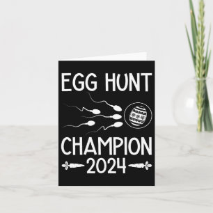 Carte Champion de la chasse aux oeufs Drôle Papa Pâques