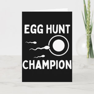 Carte Champion de la chasse aux œufs Papa drôle Annonce