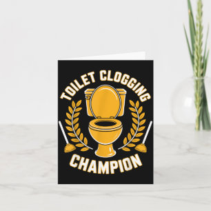 Carte Champion de l'obstruction des toilettes Plongeur d