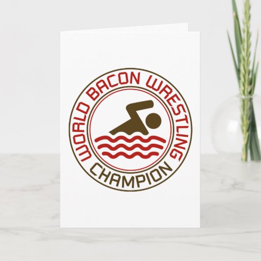 Carte Champion de lutte de lard du monde (anniversaire) (Devant)
