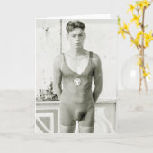 Carte Champion de natation des années 1920 (Fleur jaune)