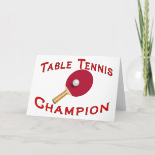 Carte Champion de ping-pong