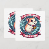 Carte Champion de roue de hamster (Devant / Derrière)