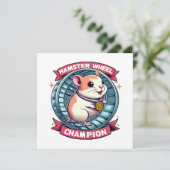 Carte Champion de roue de hamster (Debout devant)