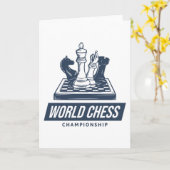 Carte championnat d'échecs (Fleur jaune)