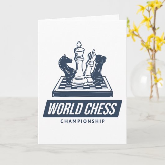 Carte championnat d'échecs (Fleur jaune)