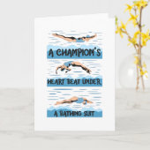 Carte Champions Swimmer - maillot de bain (Fleur jaune)