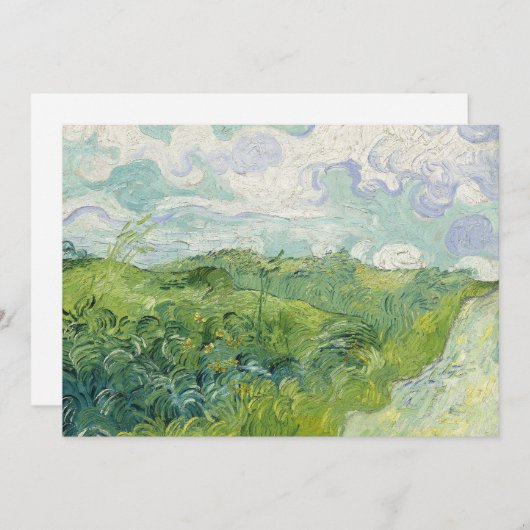 Carte Champs de blé vert, Auvers | Vincent van Gogh (Devant / Derrière)