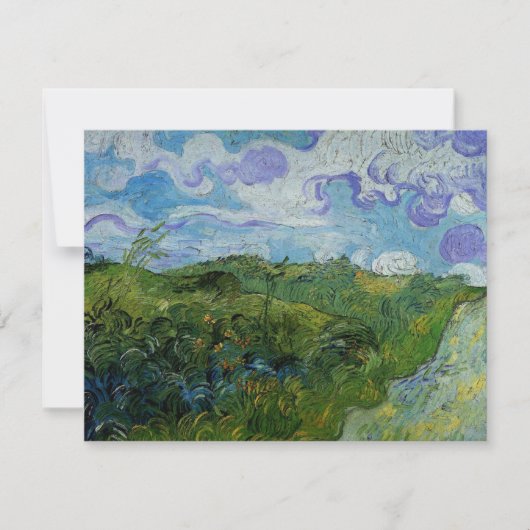 Carte Champs de blé vert par Vincent van Gogh (Devant)