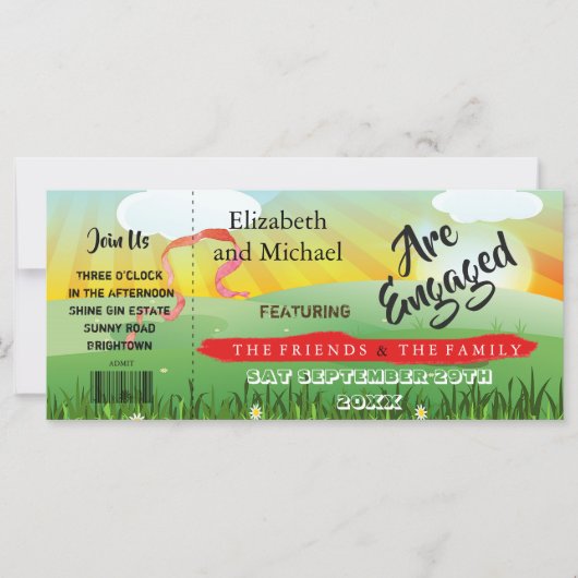 Carte Champs de Festival de Fiançailles (Devant)