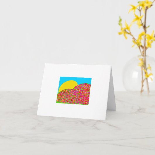 Carte champs de fleurs (Fleur jaune)